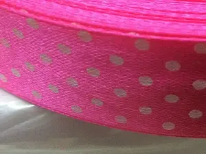 Стрічка атласна в горошок