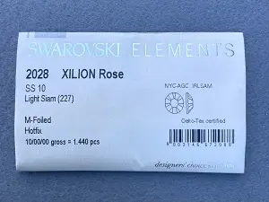 Клейові стрази Swarovski (HotFix) ss 10 /100шт