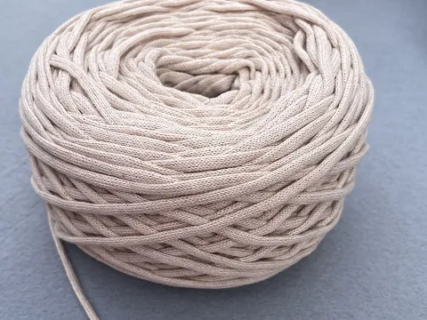 Бавовняний шнур, Бежевий, 4мм, 100 метрів.