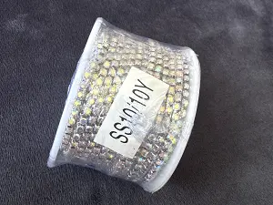 Лента стразовая SS 10 crystal AB