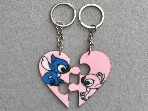 Брелок Серце для пари - 10 шт