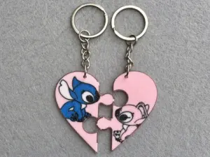 Брелок Сердце для пары — 10 шт