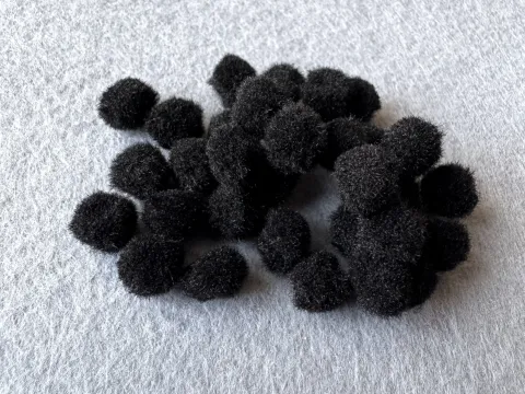 Бусины текстильные - 1см (2000шт)