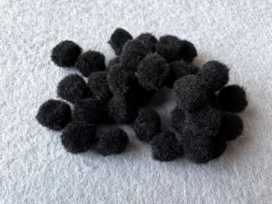 Бусины текстильные - 1см (2000шт)