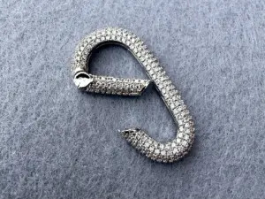 Карабин двусторонний с  цирконием