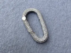 Карабин двусторонний с  цирконием