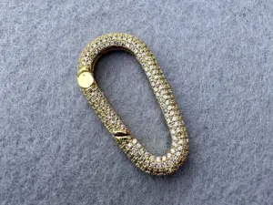 Карабин двусторонний с  цирконием