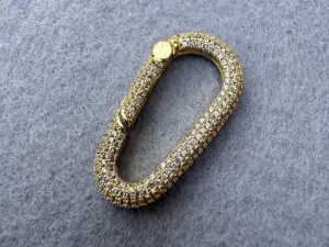 Карабин двусторонний с  цирконием