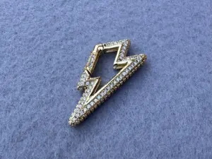 Карабин двусторонний с цирконием