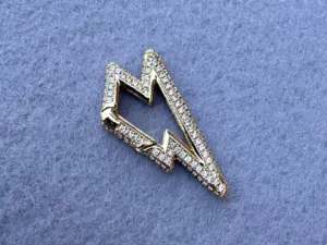 Карабин двусторонний с цирконием