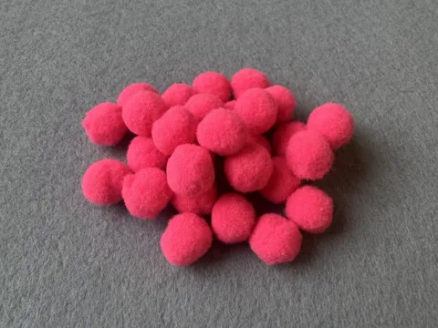 Бусины текстильные люкс - 1.5см (1000шт)