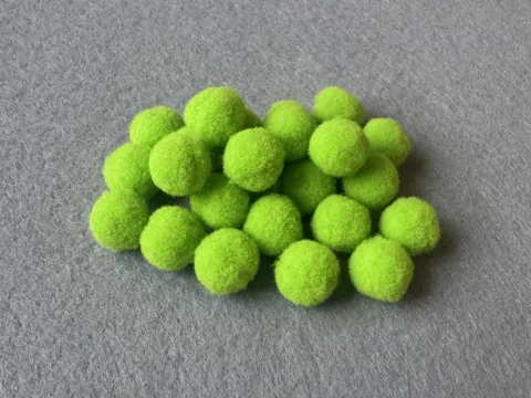 Бусины текстильные люкс - 1.5см (1000шт)