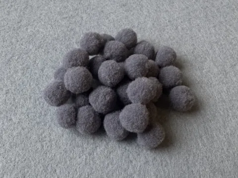 Бусины текстильные люкс - 1.5см (1000шт)