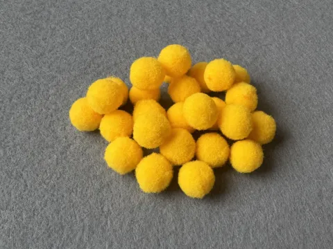 Бусины текстильные люкс - 1.5см (1000шт)