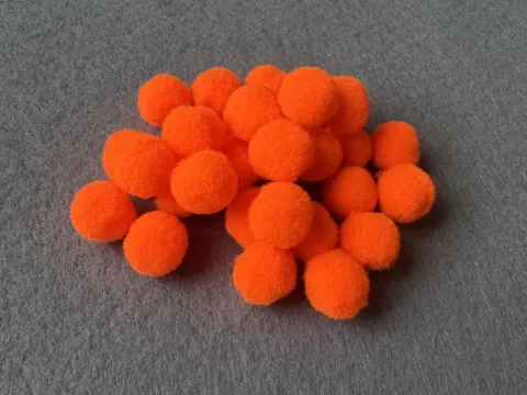 Бусины текстильные люкс - 1.5см (1000шт)