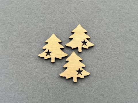 Декор із фанери "Ялинка" - 40 шт