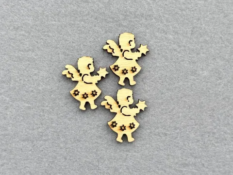 Декор із фанери "Ангел" - 40 шт