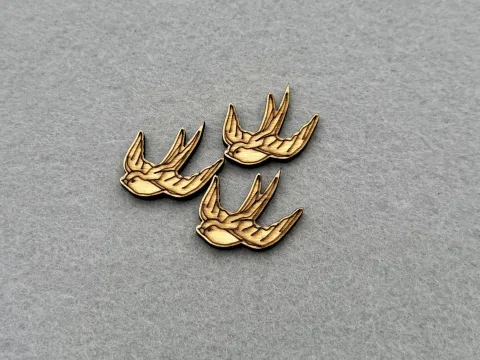 Декор з фанери "Ластівка" - 40 шт