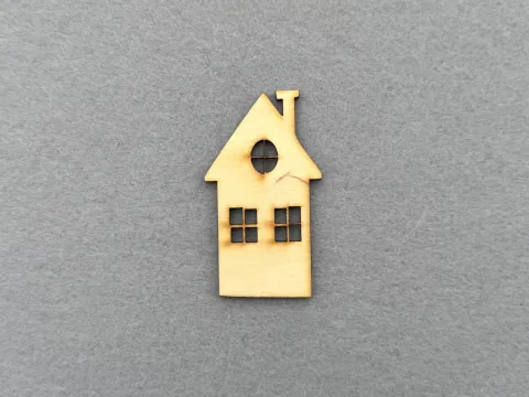 Декор з фанери "Будиночок" - 10 шт