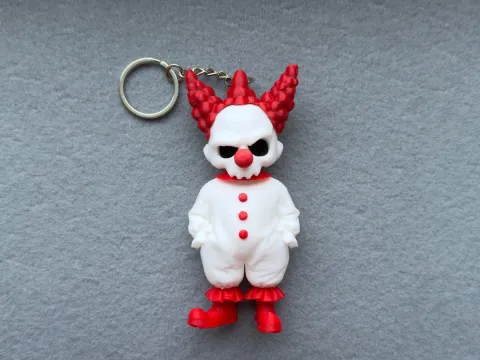 Брелок Клоун надрукований на 3Д принтері