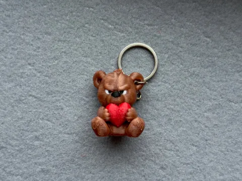 Брелок Ведмедик надрукований на 3Д принтері