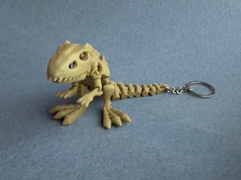Брелок Скелет Динозавра надрукований на 3Д принтері