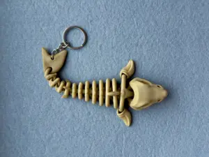 Брелок Скелет Акули надруковано на 3Д принтері