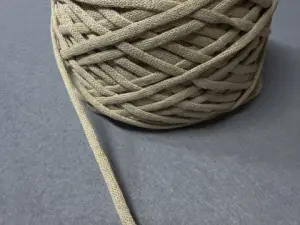 Бавовняний шнур, Бежевий, 4мм, 100 метрів