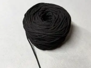 Бавовняний Круглий Шнур, Чорний, 4мм, 100 метрів