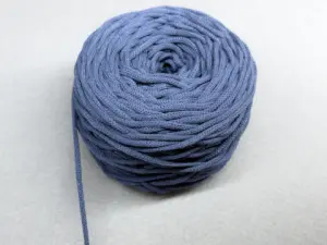 Хлопковый Круглый Шнур, Синий, 4мм, 100 метров