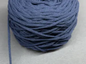 Хлопковый Круглый Шнур, Синий, 4мм, 100 метров