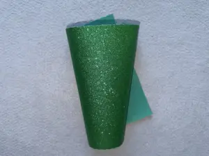 Флізелін (Спанбонд) глітерний - А4/10 шт - Зелений