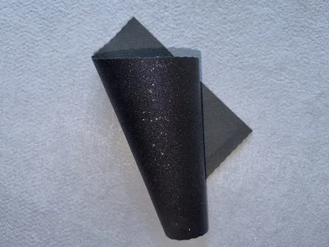 Флізелін (Спанбонд) глітерний - 1*1,5м - Чорний